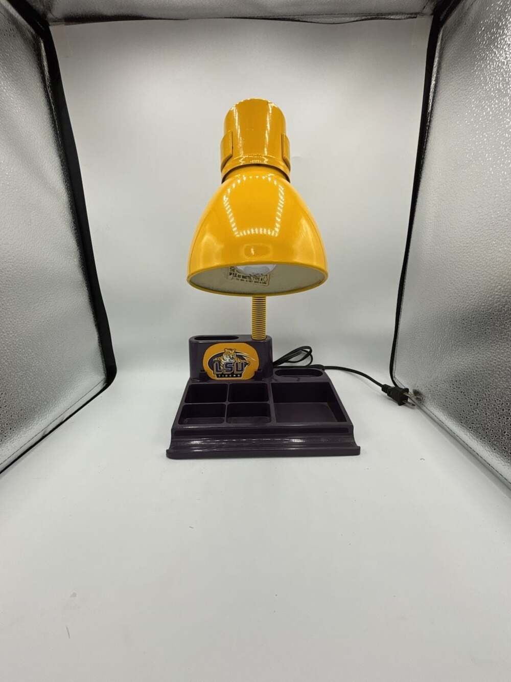 LSU Tigers Gooseneck Desk Lamp with Desk Organizer
